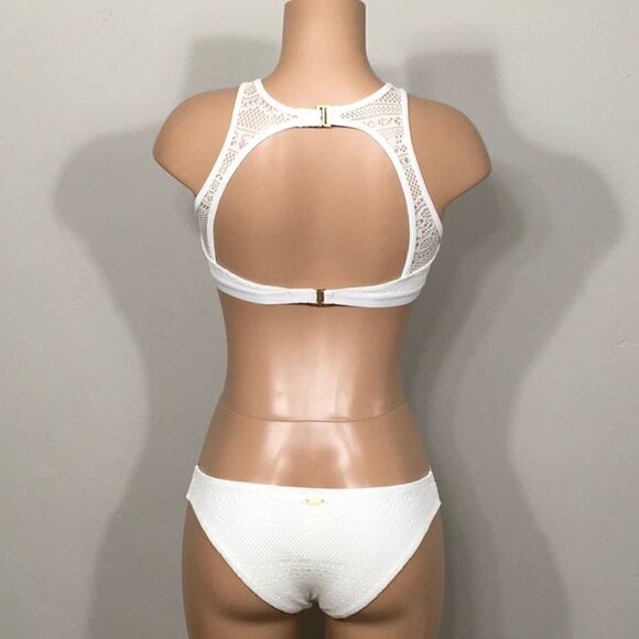 ROXY ivory crochet bikini set. New - Picture 6 of 13